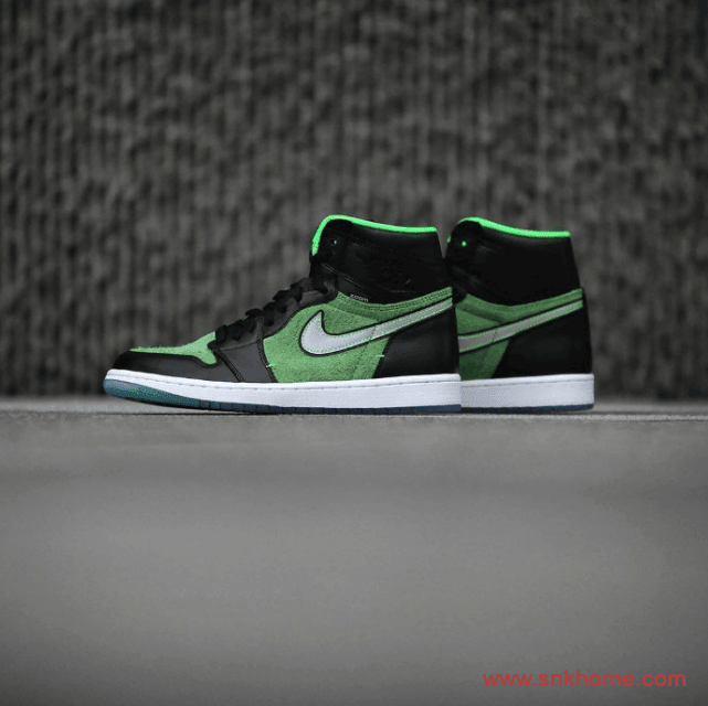 aj1黑绿翻毛皮aj1zoomairjordan1highzoomragegreen即将发售货号ck