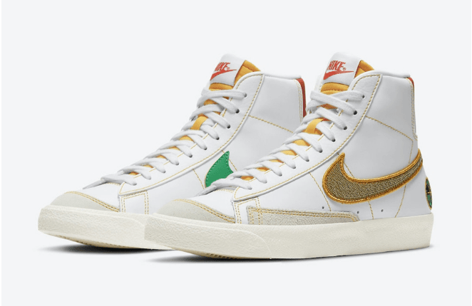 nike开拓者全部配色,nike开拓者配色 耐克开拓者米白色高帮nikeblazermidgsraygun耐克外星人配色新款货号