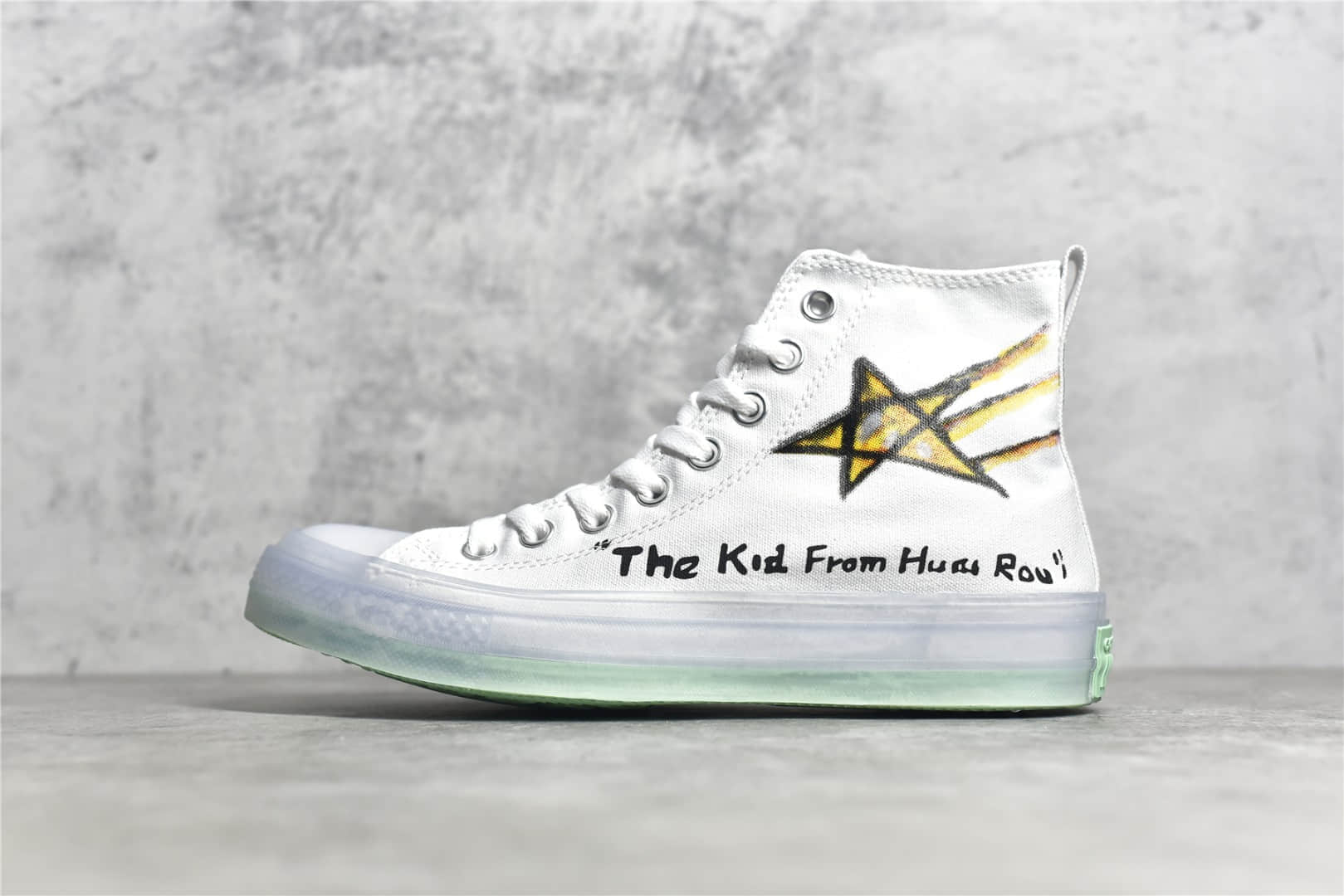 匡威白敬亭签名手绘涂鸦帆布鞋conversechuck70scx匡威手绘涂鸦匡威