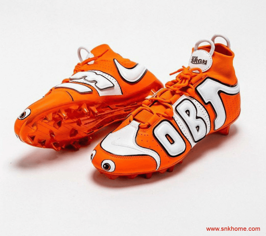 客制版Nike Vapor Untouchable Pro 3 OBJ Uptempo Cleat PE “Finding Nemo”