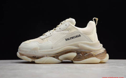 Balenciaga Triple S 3.0巴黎世家全组合氮气水晶大底 浅卡其 货号ECBA800616H