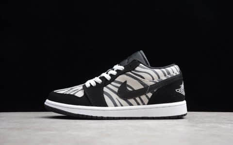 H12纯原版本AJ低帮高品质 Nike Air Jordan 1 Low Zebra 斑马 GS 货号：553560-057