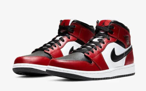 AJ1芝加哥黑脚趾 Air Jordan 1 Mid “Chicago Black Toe”AJ1芝加哥发售日期 货号：554724-069