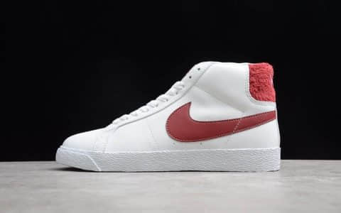 公司级高帮耐克开拓者 NIKE SB Zoom Blazer Mid 耐克真标头层牛皮 货号：CJ6983-101