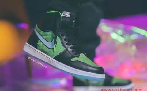 AJ1 Zoom缓震Air Jordan 1 High Zoom “Rage Green” 全新 Zoom Air Jordan 1 货号：CK6637-300