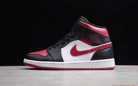 黑红脚趾 Nike Air Jordan 1 Mid黑红配色中帮 官方货号554724-066