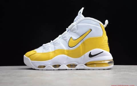 实战篮球鞋 NIKE Air Max 2 Uptempo 2019皮蓬复刻气垫篮球鞋 白黄 货号CK0892-102