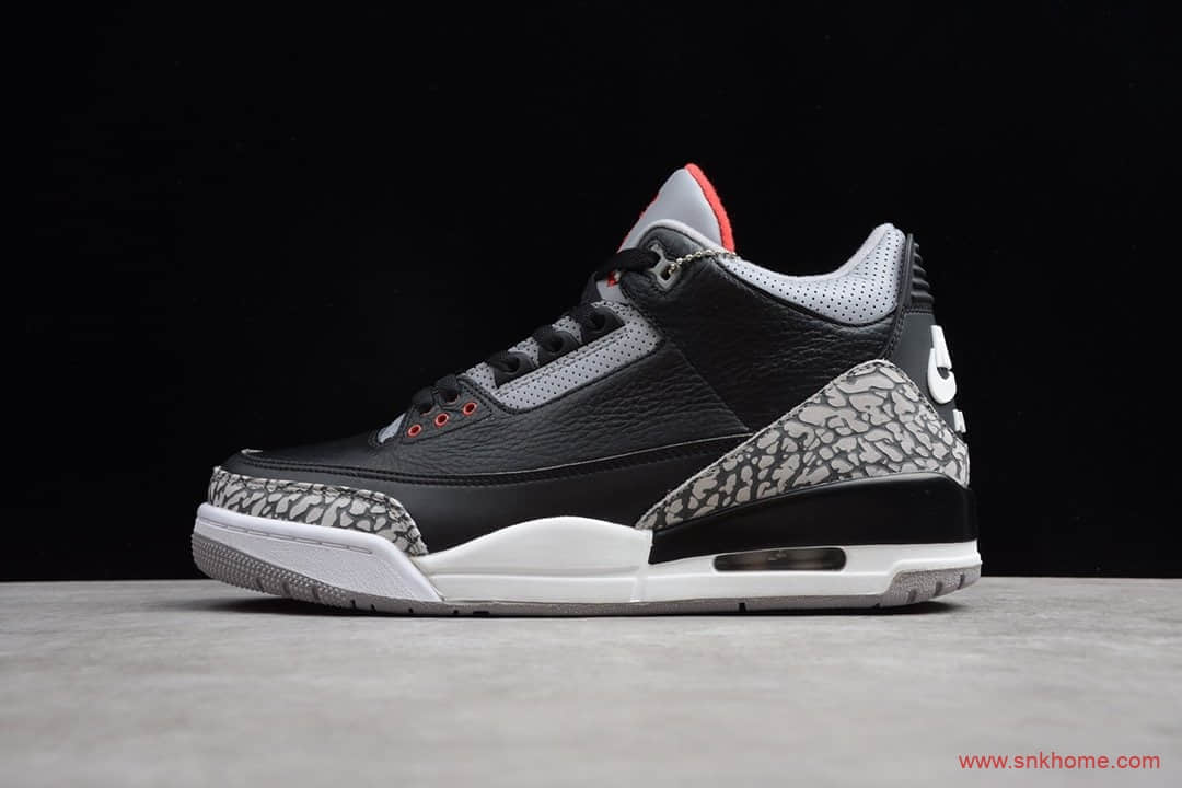 纯原OG版本 Air Jordan 3 Retro OG " Black Cement "  AJ3乔3 黑水泥 AJ黑水泥 货号854262-001