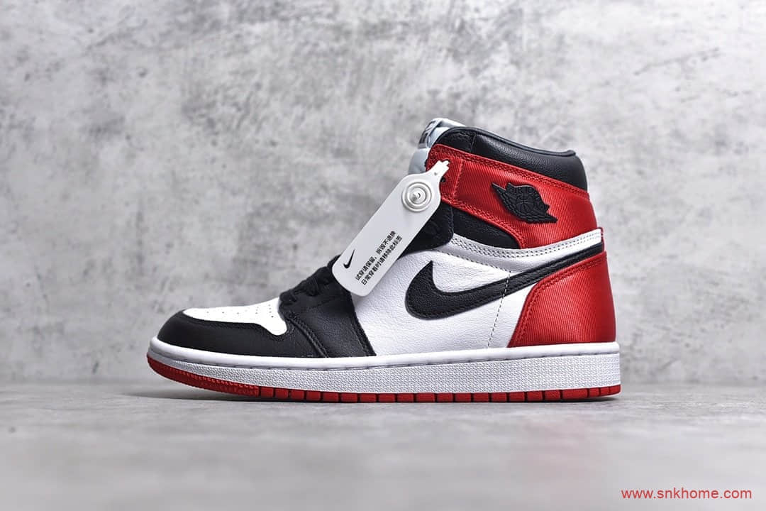 纯原AJ1红丝绸 AJ1黑脚趾 Air Jordan 1 Satin "Black Toe" 黑脚趾丝绸实拍鉴赏 货号：CD0461-016