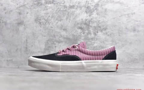 莞产硫化 真标万斯一脚蹬 Vans Era Crft 万斯Era系列黑紫硫化休闲板鞋 货号：VN0A45JAUZD