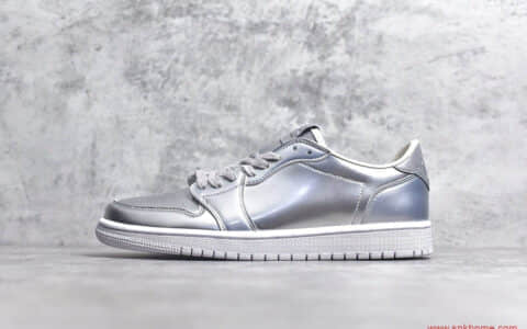 AJ1低帮液态银 Air Jordan 1 Low Pinnacle Metallic Silver 液态银 货号：852549-003