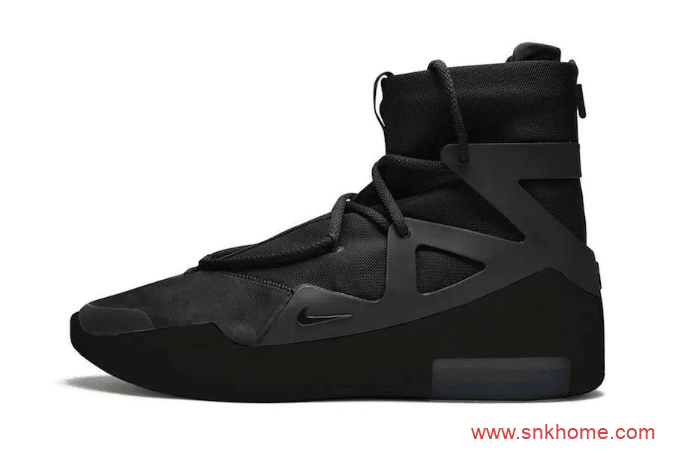 纯黑 Nike Air Fear of God 1 下月发售！耐克高街风 Nike Air Fear of God 1 “Triple Black”黑魂发售价格