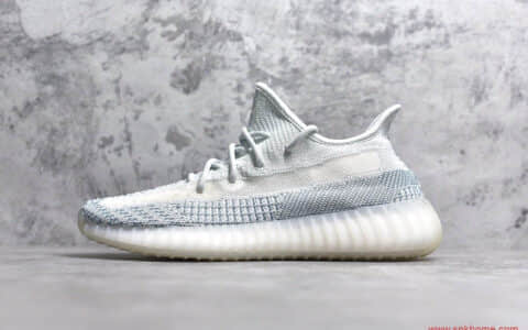 椰子350v2进口真BOOST 渠道巴斯夫真爆 纯原350v2OG版本 Yeezy 350V2 Cloud white 新冰蓝 货号：FW3043