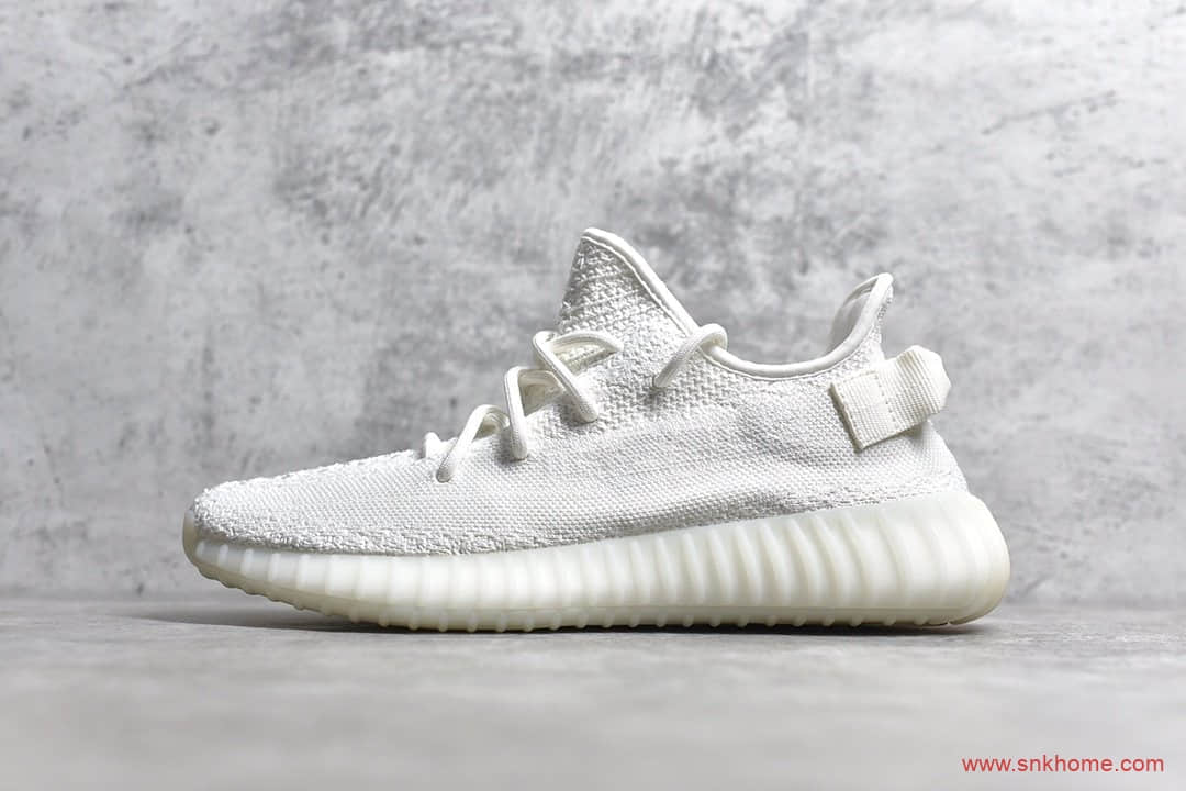 纯原OG版本 椰子350v2巴斯夫真爆 椰子踩屎脚感 Adidas 阿迪达斯 YEEZY 350V2 纯白 货号：CP9366