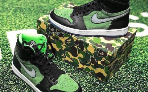 迪奥AJ1联名黑绿新配色 Air Jordan 1 High Zoom “Rage Green”  AJ1联名高帮黑绿细节图 货号：CK6637-002