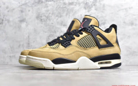 实拍细节鉴赏 Air Jordan 4 “Mushroom”/AJ4 珍珠奶茶 卡其蘑菇 AJ4新配色实战篮球鞋 货号AQ9129-200