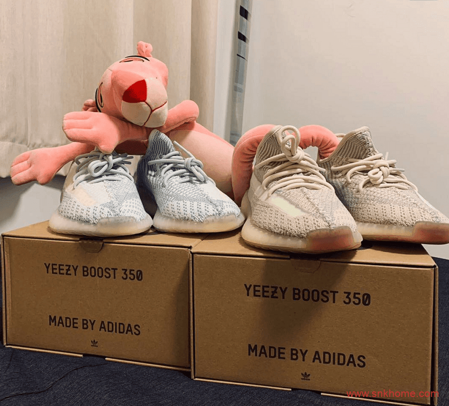 开学穿什么好 Yeezy 350 V2 “Cloud White” 值得入手的椰子配色 350V2女神配色 冰蓝 3.0  货号FW3043