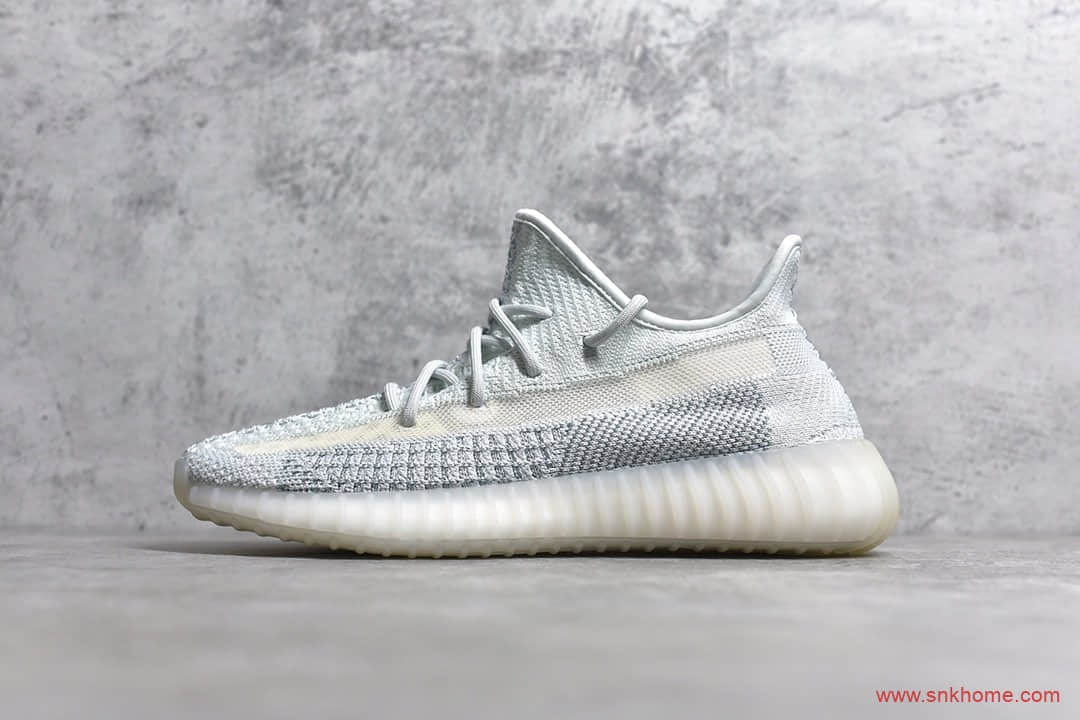 纯原OG版本巴斯夫真爆实拍 Yeezy 350V2 Cloud white 新冰蓝/泛蓝限定 椰子350V2冰蓝现货 货号FW5317