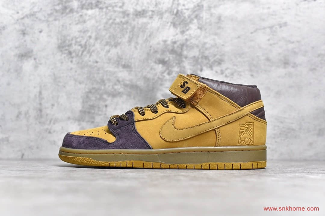 小麦配色DUNK滑板鞋 Dunk SB Mid “Lewis Marnell” 小麦 头层牛皮原厂材质 货号: AJ1445-200