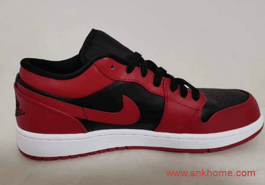 AJ1经典低帮板鞋 OG版本AJ1复古黑红脚趾 AJ1 “Varsity Red” 发售日期 AJ复古黑红低帮上脚图