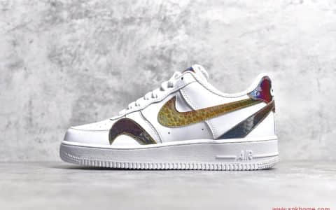 渠道正品 NIKE Air Force 1'07 LV8 海外限定 莆田过验鞋子 耐克公司级幻彩倒钩 货号：CK7214-101