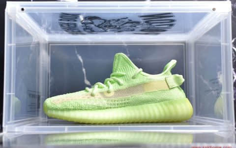 纯原版本椰子350V2夜光绿色 350V2怎么夜光 Adidas Yeezy Boost 350 V2 荧光绿 货号：EG5293