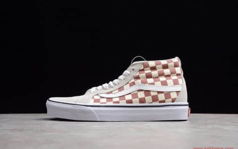 专柜实体指定版本 Vans SK8-Mid系列 万斯高帮棋盘格板鞋 万斯经典板鞋 过验万斯