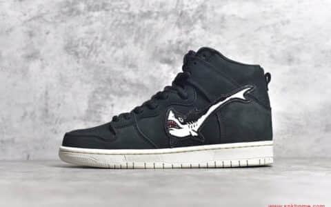 纯原耐克 NIKE Oski X NIKE Sb Dunk Hoch pro Iso ” Shark 耐克SB DUNK鲨鱼高帮板鞋 货号：CI2692 001