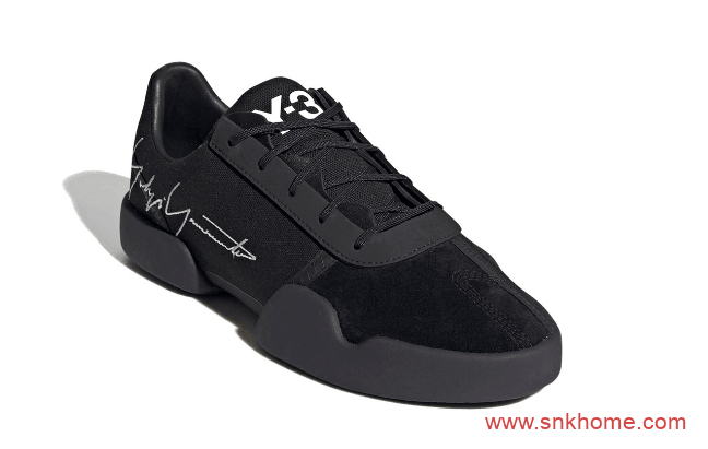 高街风格 adidas Y-3 Yunu板鞋运动风 Y3新款黑背两色发售
