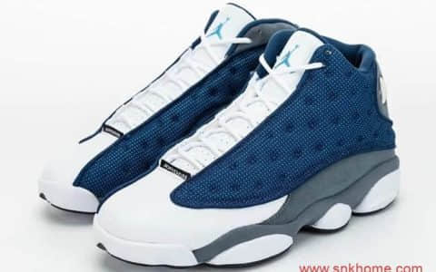 AJ13白蓝实战篮球鞋 Air Jordan 13 “GIGI”实物图 货号：414571-404