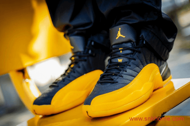 AJ12活力黄黑 Air Jordan 12 “University Gold” 真碳 货号：130690-070