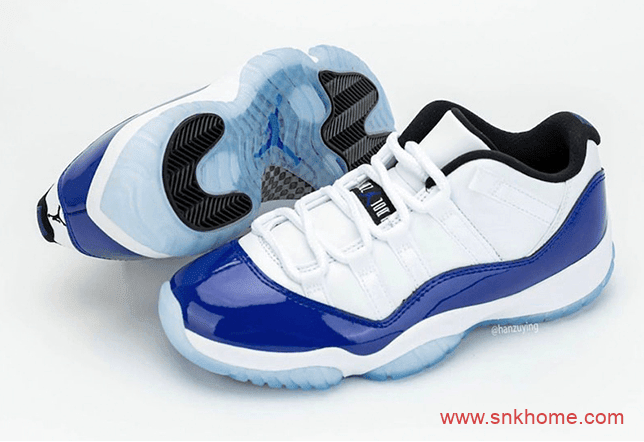 Air Jordan 11 Low “Concord”配色 AJ11真碳低帮 货号AH7860–100