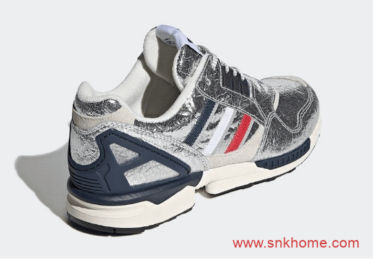 阿迪达斯联名全银色金属鞋面 Concepts x adidas ZX 9000  货号：FX9966 