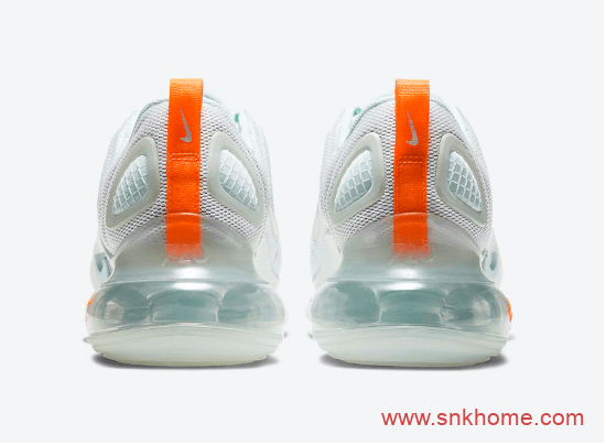 清新夏季耐克MAX720白绿配色 Nike Air Max 720全掌气垫 货号CJ0632-101