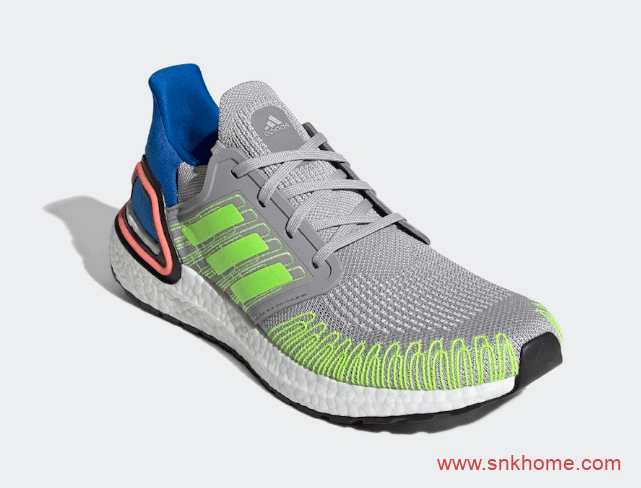 阿迪达斯BOOST跑鞋 adidas Ultra Boost 2020雪碧配色 巴斯夫真爆 货号：FX0899