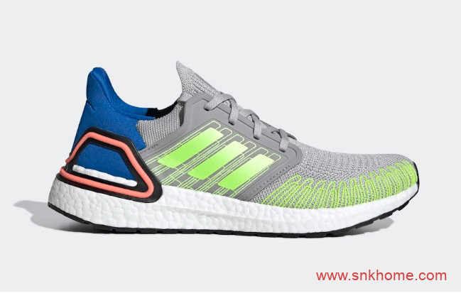 阿迪达斯BOOST跑鞋 adidas Ultra Boost 2020雪碧配色 巴斯夫真爆 货号：FX0899