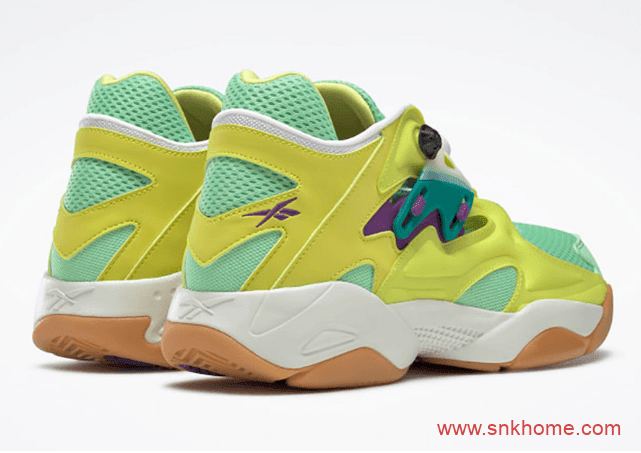锐步黄绿配色 Reebok Pump系列 锐步球鞋 锐步新款充气鞋发售 货号FV7901