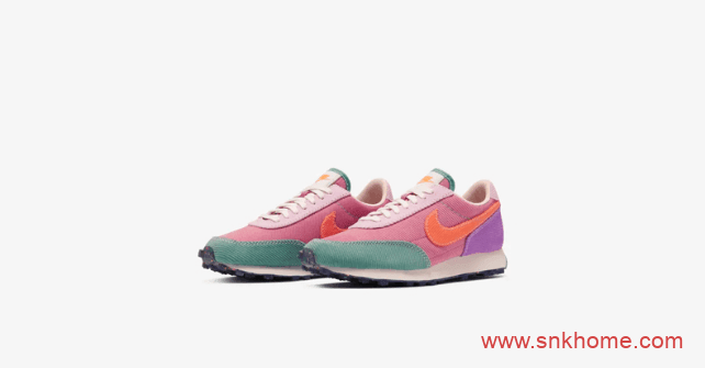 耐克灯芯绒新鞋 Nike Daybreak "Desert Berry" 华夫复古粉绿紫配色跑鞋