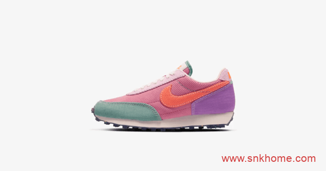 耐克灯芯绒新鞋 Nike Daybreak "Desert Berry" 华夫复古粉绿紫配色跑鞋