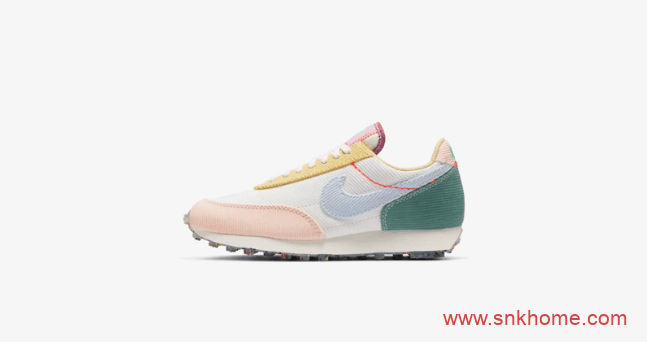 耐克灯芯绒新鞋 Nike Daybreak "Desert Berry" 华夫复古粉绿紫配色跑鞋