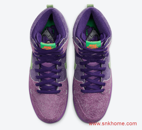 反转臭鼬配色 Nike SB Dunk High“ Purple Skunk”紫色限定款 货号CW9971-500 