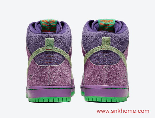 反转臭鼬配色 Nike SB Dunk High“ Purple Skunk”紫色限定款 货号CW9971-500 