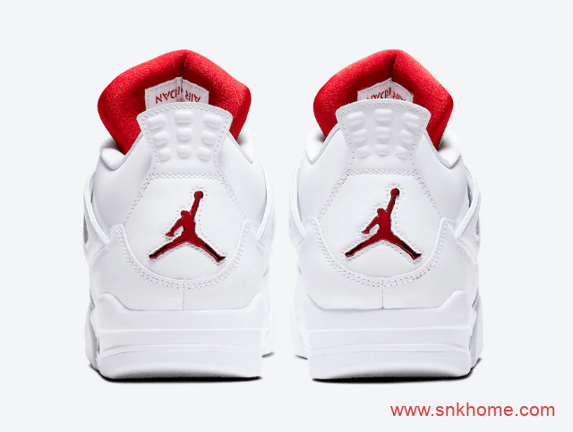 纯白AJ4球鞋 Air Jordan 4白橙白红配色发售 货号CT8527-112/CT8527-118