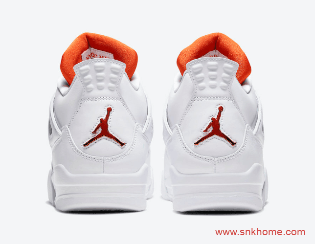 纯白AJ4球鞋 Air Jordan 4白橙白红配色发售 货号CT8527-112/CT8527-118
