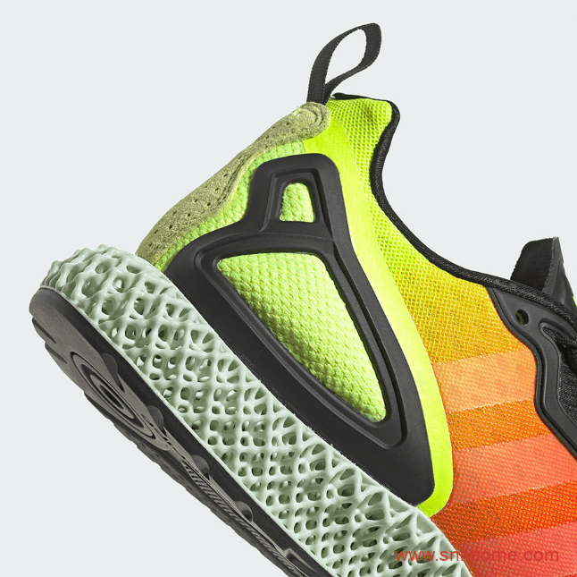 阿迪达斯4D跑鞋日落配色 adidas ZX 2K 4D “Solar Yellow”发售价格 货号：FV9028