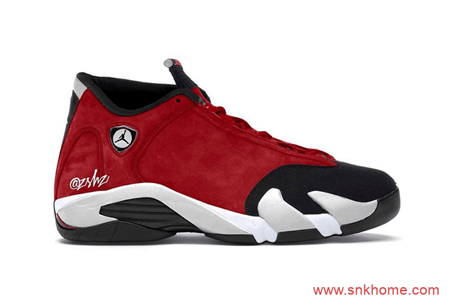 Air Jordan 14 “GymRed” 芝加哥公牛配色 AJ14红黑牛巴革 货号487471-006