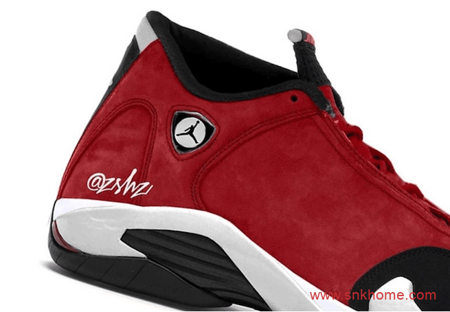 Air Jordan 14 “GymRed” 芝加哥公牛配色 AJ14红黑牛巴革 货号487471-006