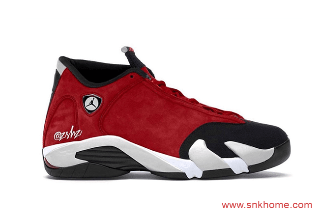 Air Jordan 14 “GymRed” 芝加哥公牛配色 AJ14红黑牛巴革 货号487471-006