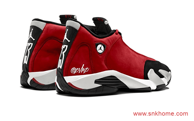 Air Jordan 14 “GymRed” 芝加哥公牛配色 AJ14红黑牛巴革 货号487471-006