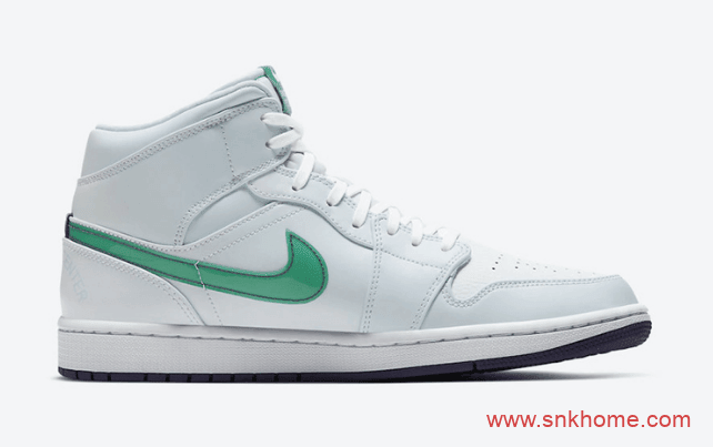 Air Jordan 1 Mid SE “Nike Hoops”鸳鸯配色 AJ1白绿发售信息 货号CW5853-100 